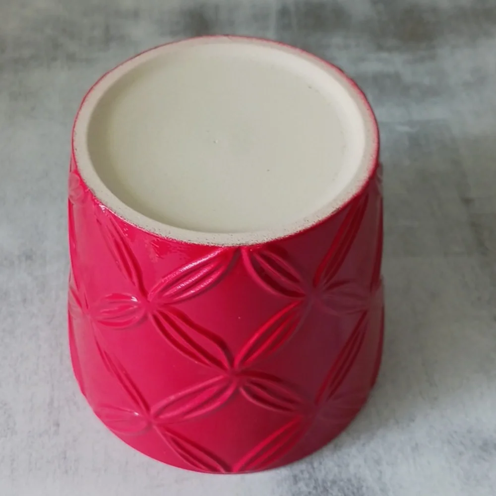 Ikea VTG Ceramic Plants Pot Red